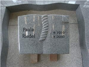 Grey Granite Book Shape Gray Monument, Grey Granite Monument & Tombstone