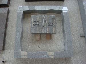 Grey Granite Book Shape Gray Monument, Grey Granite Monument & Tombstone