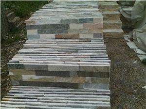 Cheap Yellow Slate Rusty Slate Culture Stone Thin Panel Carton Package Popular Stone Veneer