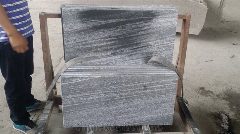 G302 Dark Grey Granite Flamed Slabs