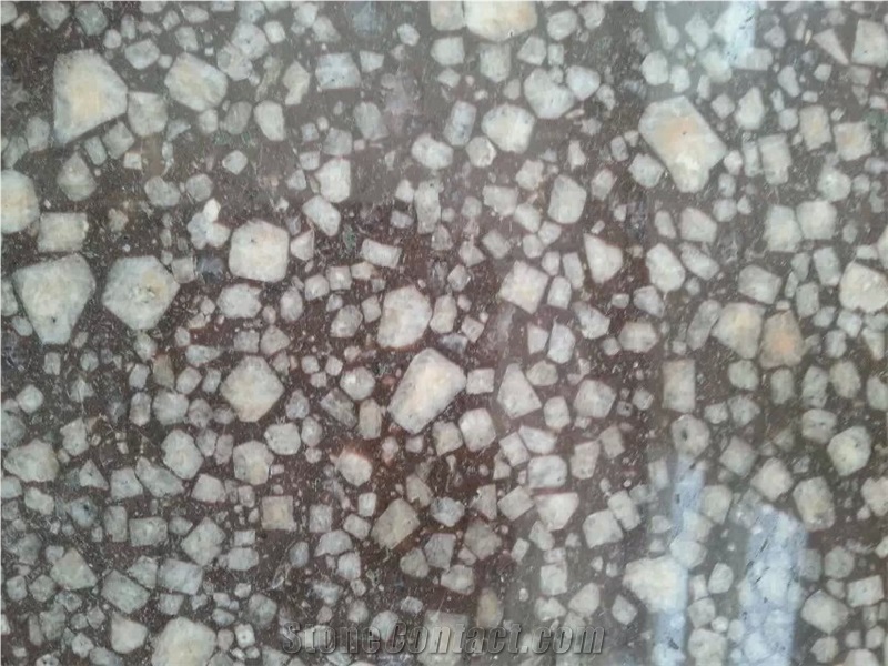 Shandong Natural Medical Stone Polished Tiles & Slabs,Brown and White Grain Medical Stone