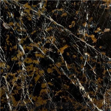Black Portoro - Double Polished Tiles for Interior Flooring and Skirting