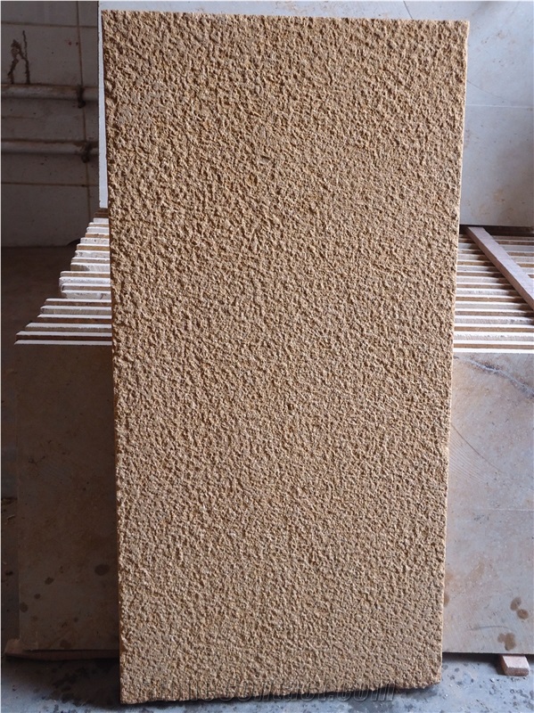 Bush Hammered Tiles & Slabs - Yellow Sandstone