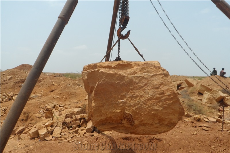 Golden Camel Blocks at Low Rates, Indus Gold Marble Blocks