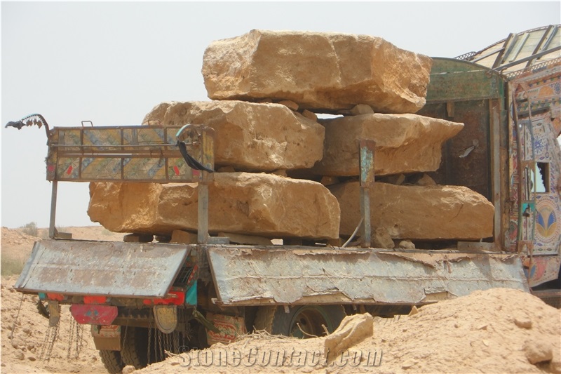 Indus Gold Marble Block / Golden Marble Uncut Blocks in Stock, Pakistan Yellow Marble