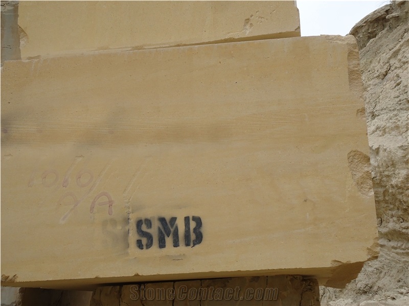 Yellow Mango Sandstone - Raw Uncut Blocks for China
