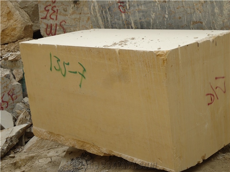 Yellow Mango Sandstone - Raw Uncut Blocks for China