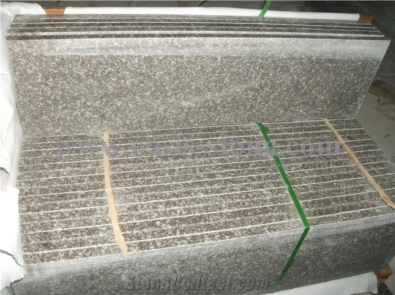 China Pink G664 Granite Stairs & Steps,Misty Brown Granite Stairs