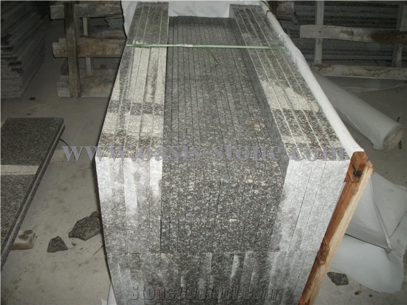 China Pink G664 Granite Stairs & Steps,Misty Brown Granite Stairs