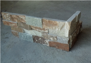 Fargo 014 Yellow Slate Stacked Corner Stone,Yellow Slate Exposed Wall Crazy Veneer,Ledge Stone Panels