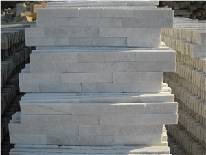 Fargo China Laizhou White Marble Z Shape/S Shape Cultured Stone Stacked Stone Veneer, Wall Crazy Cladding Panels, Exposed Wall Stone