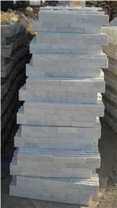 Fargo China Laizhou White Marble Z Shape/S Shape Cultured Stone Stacked Stone Veneer, Wall Crazy Cladding Panels, Exposed Wall Stone