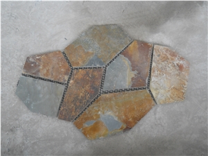 Fargo China Yellow Sandstone Irregular Flagstone Net,Random Flagstone Mesh for Garden Road,Walkway Paving,Courtyard Pavers