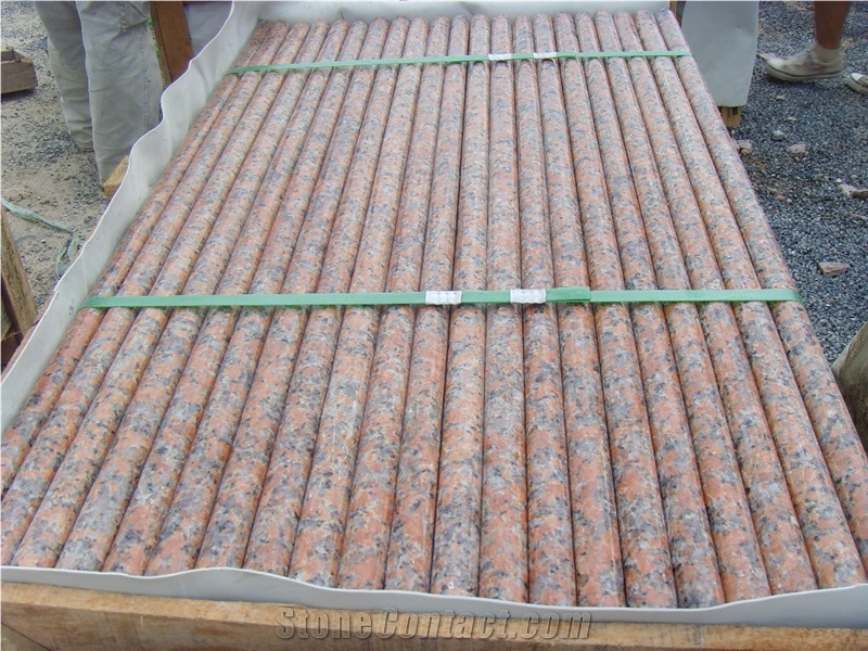 Fargo G562 Maple Red Granite Polished Stairs, High Polished with Full Bullnose Red Granite Steps,Staircase