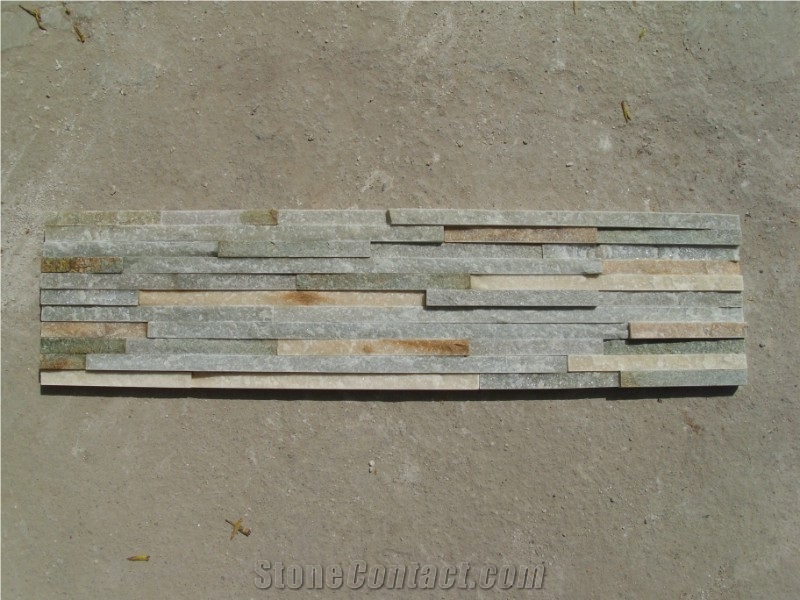 Fargo Grey Slate Wall Cladding Stone,Stacked Water-Fall Veneer, Exposed Wall Panels