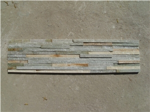 Fargo Grey Slate Wall Cladding Stone,Stacked Water-Fall Veneer, Exposed Wall Panels