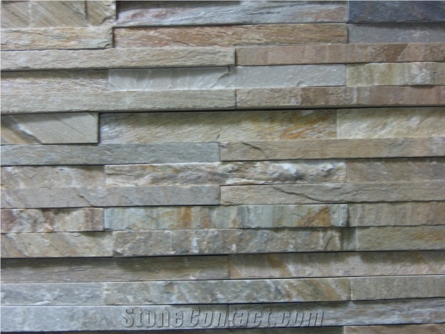 Fargo Grey Slate Wall Cladding Stone,Stacked Water-Fall Veneer, Exposed Wall Panels