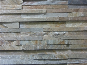 Fargo Grey Slate Wall Cladding Stone,Stacked Water-Fall Veneer, Exposed Wall Panels