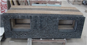 Fargo Labrador Blue Pearl Bathroom Vanity Tops,Blue Pearl Custom Vanity Tops, Polished Bath Solid Surface