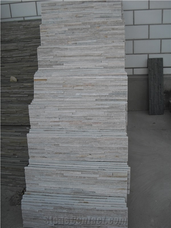 Fargo Multi-Color 014 Thin Stone Veneer,Stacked Waterfall Stone Veneer Panels for Wall Cladding,014 Multicolor Thin Ledge Stone