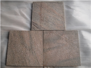 Fargo Pink Quartzite Flamed Tiles for Wall/Floor