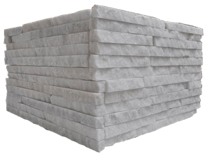 Fargo Snow White Stacked Corner Stone Panels,White Quartzite Exposed Stone Veneer,Wall Crazy Cladding Stone
