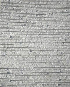 Fargo Snow White Stacked Corner Stone Panels,White Quartzite Exposed Stone Veneer,Wall Crazy Cladding Stone