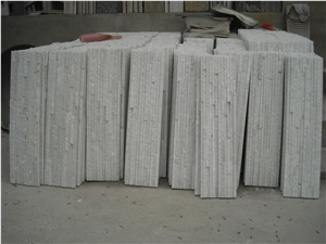 Fargo Snow White Stacked Corner Stone Panels,White Quartzite Exposed Stone Veneer,Wall Crazy Cladding Stone