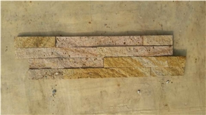 Fargo Yellow Sandstone Wall Crazy Cladding Panels in Z Shape/S Shape, Yellow Sandstone Stacked Stone Veneer,Yellow Exposed Ledge Stone