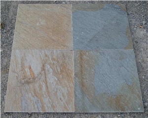 Fargo Yellow Slate/ 014 Yellow Slate Tiles for Wall/Floor, Chinese Multicolor Slate Tiles, Chinese Slate Floor Tiles