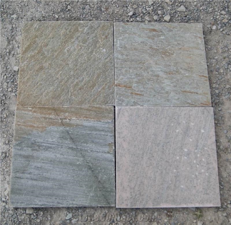Fargo Yellow Slate/ 014 Yellow Slate Tiles for Wall/Floor, Chinese Multicolor Slate Tiles, Chinese Slate Floor Tiles