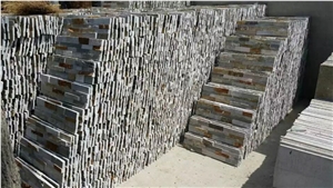 Natural Surface Flooring and Wall Covering 100%Rockface Wall Panel Multicolor Culture Stone Factory Wholesale China Slate Slabs&Tiles Grey/Brown/Green/White