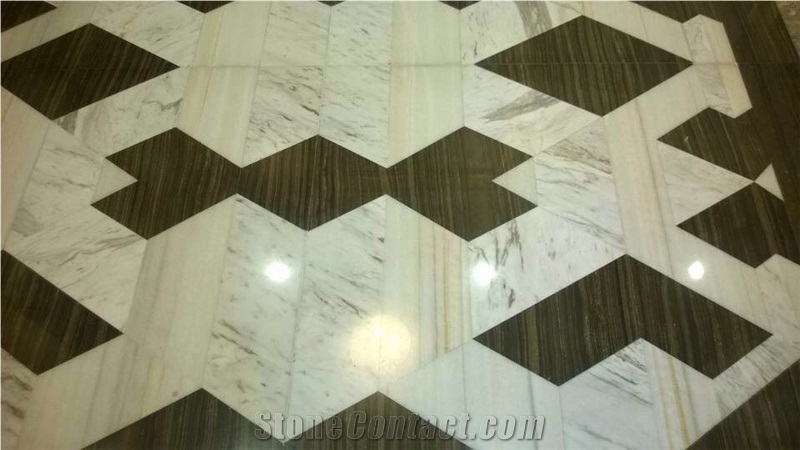 Dark Brown Wooden,Magic Brown Marble,Ouri Wooden Marble Bath Design