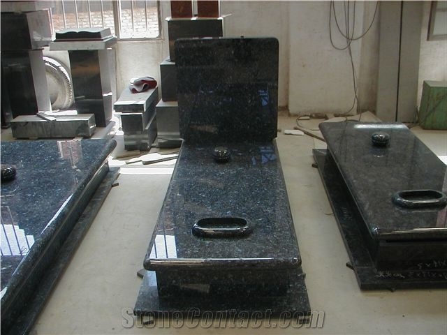 China G654 Black Granite Poland Style Tombstone & Monument