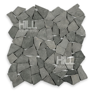 Burgo, Black Indonesia Marble Mosaic