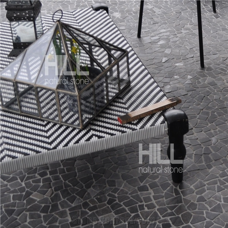 Burgo, Black Indonesia Marble Mosaic