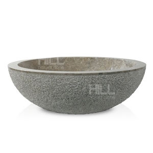 Fregona, Indonesia Black Rough Marble Bowl Sink
