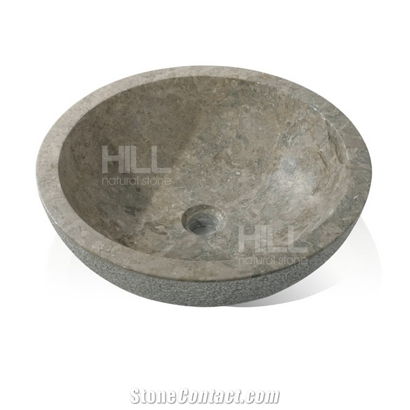 Fregona, Indonesia Black Rough Marble Bowl Sink
