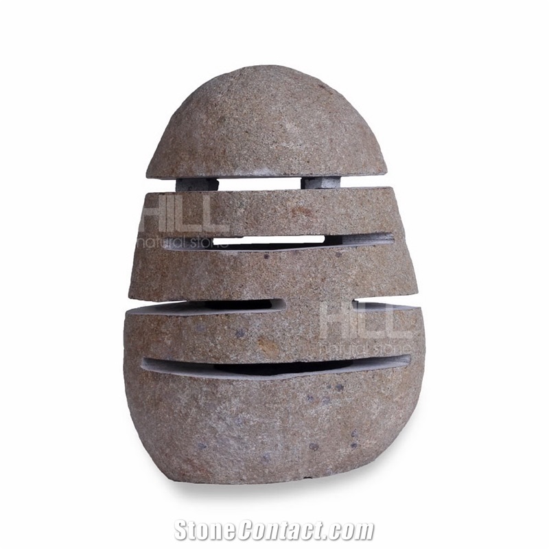 Garden Lamp, Indonesia River Stone Garden