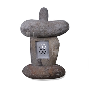 Garden Lamp, Indonesia River Stone Garden