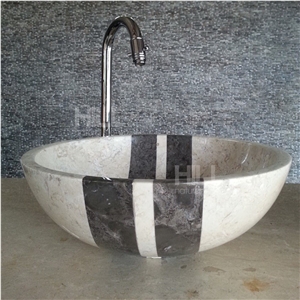 Grand Turismo, Indonesia Polished Stripes Marble Sinks & Basin