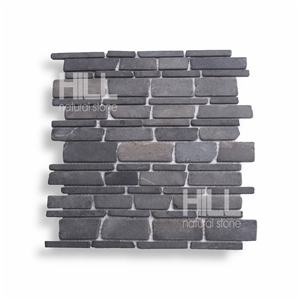 Monte, Black Indonesia Random Size Stick Tumbled Marble