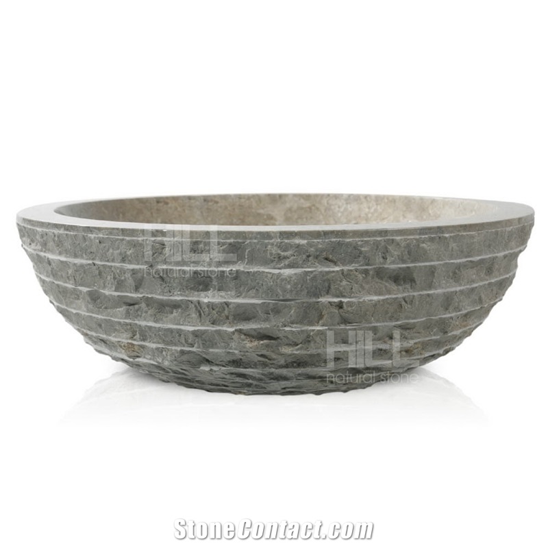 Umberto, Indonesia Hammered Marble Bowl Sink