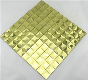 Pm011 Gold Diamond Mirror Glass Mosaic Decorative Tile Pm011 Gold Diamond Mirror Glass Mosaic Decorative Tile