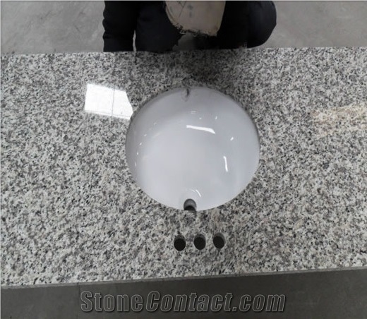 Tiger Skin White Granite Vanity Tops,China White Granite Polished Surface Bathroom Countertops