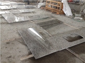 Tiger Skin White Granite Vanity Tops,China White Granite Polished Surface Bathroom Countertops