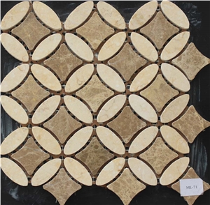 China Brown Light Emperador Marble Mosaics Ml-71