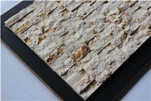 China Giallo Atantide Mosaic Manufacture Stone Mosaics Rectangle Matt/Rough White /Yellow A020hi-20-50