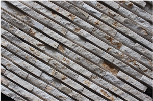 Giallo Atantide Mosaic Manufacture China Rough Stone Mosaics Linear White/Yellow Hy-132