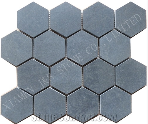 Basaltina / Basalto, China Grey Basalt Mosaic/Inca Grey Hexagon Mosaic Mosaics Basalt
